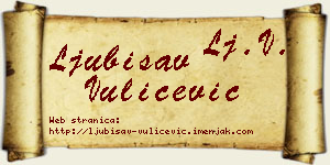 Ljubisav Vulićević vizit kartica